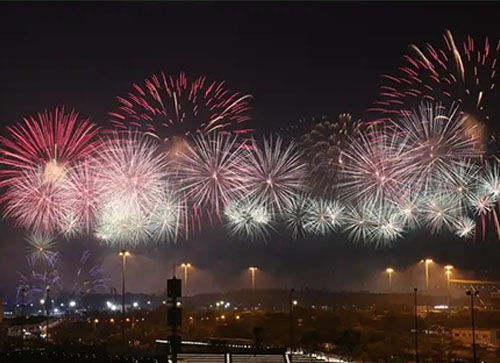 长武县焰火晚会